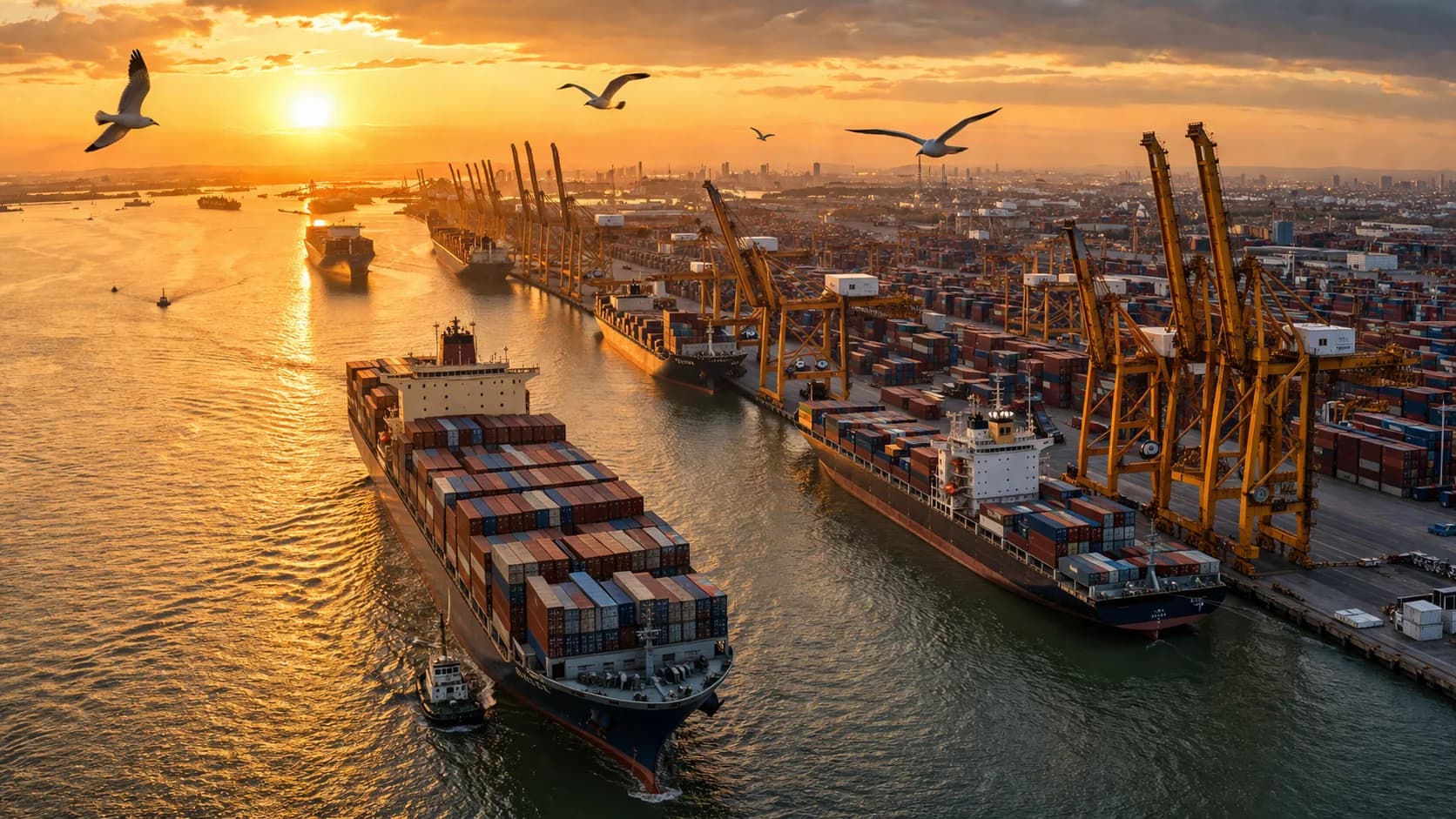Global shipping port