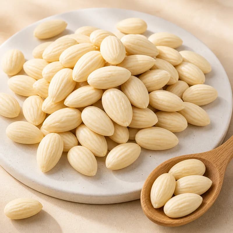 whole-blanched almonds